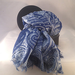 Sciarpa Cachemire Grande Denim 100% cotone